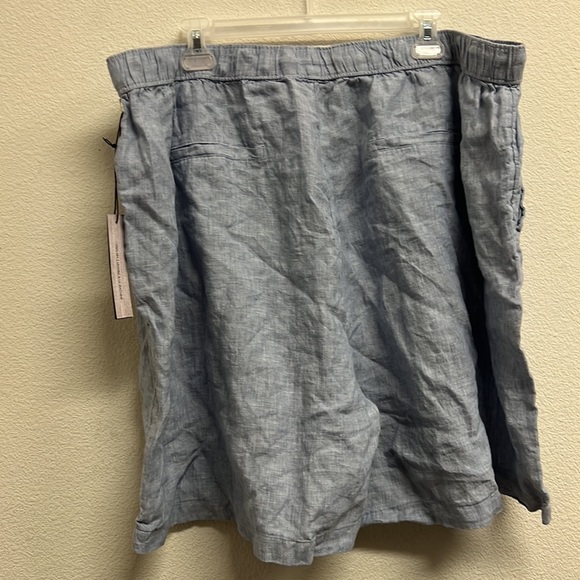 TAHARI 100% Linen Pull-On Drawstring My Perfect Shape Casual Shorts 3X - Picture 10 of 10